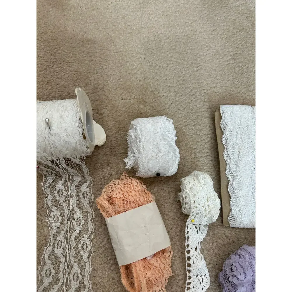Trim lace vintage assortment various widths and floral patterns